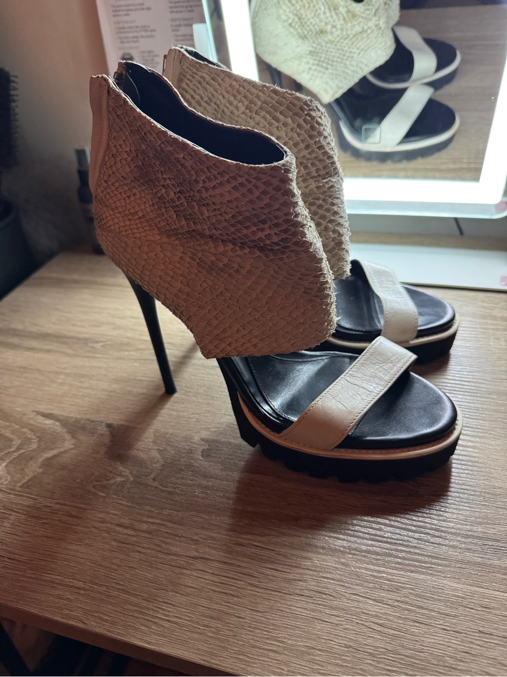 Alexander McQueen snake skin sandals